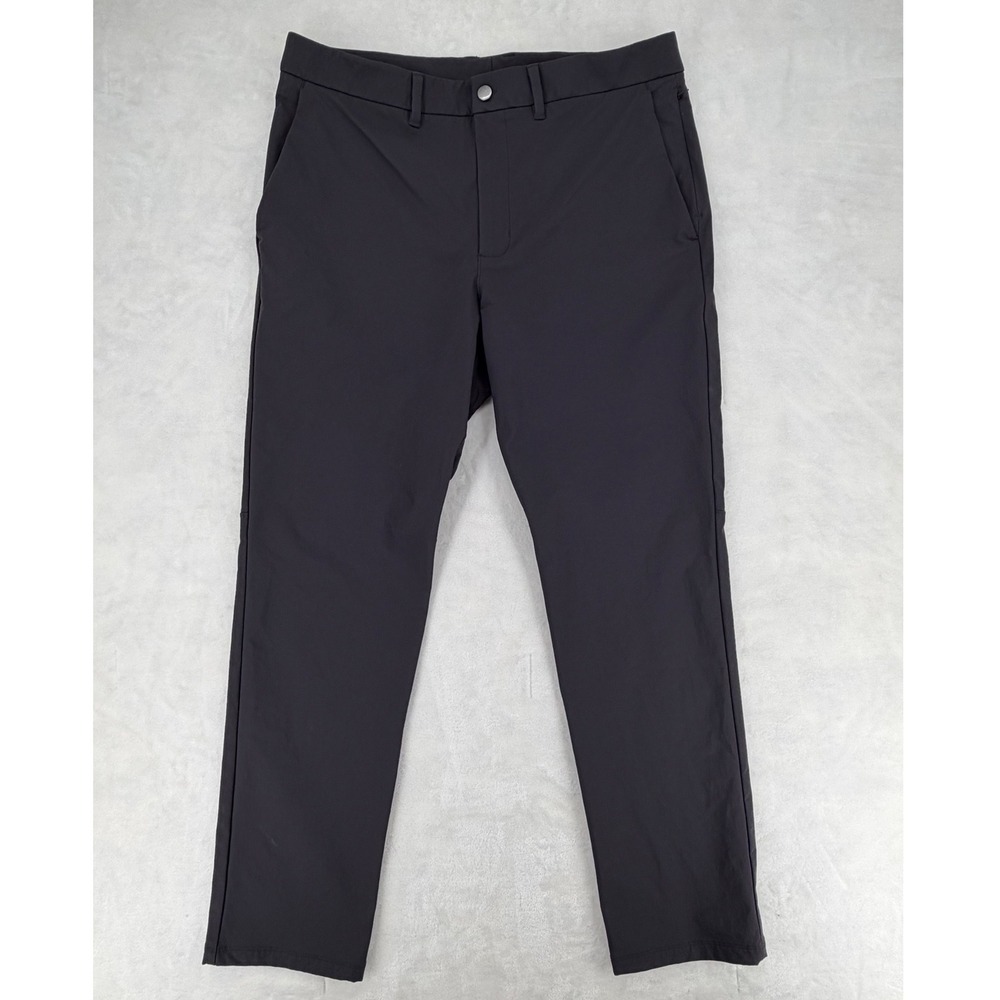 CRZ YOGA Mens Golf Pants 36W Dark Gray Stretch Performance Travel Trousers
